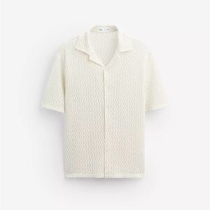 Zara Geometric jacquard shirt size S